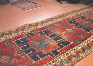 1900 heriz Kharaja karajeh runner rug From northwest  iran east azrebijian .
Great colors condition and quality.
Natural-dyed wool Persian Karaja rug handmade in or near the village of Qaraajeh (Karaja), in the  ...