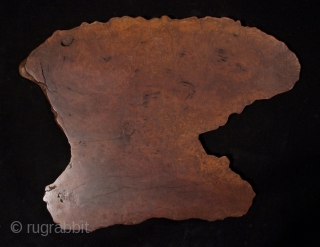 Burl base. Japan. Taisho Period. 27" by 20" by 5/8" (69 by 51 by 2 cm).                 