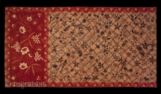 Batik Sarong,
Lasem, Java.
Cotton,
Late 19th to early 20th century.
42" (107 cm) by 79" (197 cm)                   