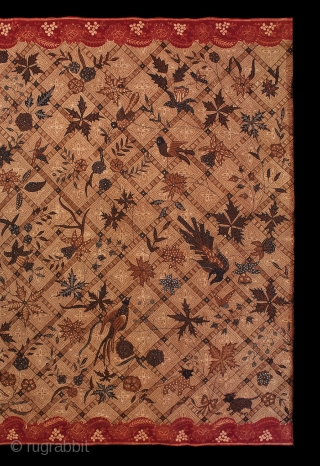 Batik Sarong,
Lasem, Java.
Cotton,
Late 19th to early 20th century.
42" (107 cm) by 79" (197 cm)                   