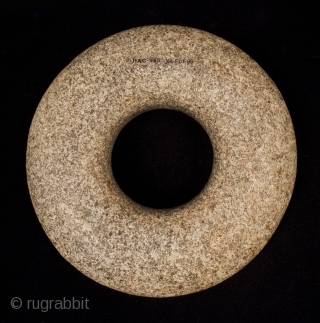 Armband from the Western Sahara Desert of Africa.
6.25" (16 cm) diameter.
Neolithic Period, 2000 B.P. or earlier.
Registered, with documentation by the Hand Axe Club.          