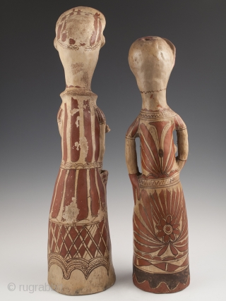 Male and Female Figures,
San Agustin, Oapan, Guerrero, Mexico.
Earthenware, glaze,
c. 1950s
20.5" (52 cm) and 17.75" (45 cm) high.
Ex. Fred and Nancy Roscoe collection, California 	

These pieces were collected in the 1950s by the  ...