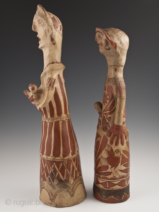 Male and Female Figures,
San Agustin, Oapan, Guerrero, Mexico.
Earthenware, glaze,
c. 1950s
20.5" (52 cm) and 17.75" (45 cm) high.
Ex. Fred and Nancy Roscoe collection, California 	

These pieces were collected in the 1950s by the  ...