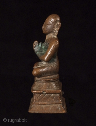 Adi Shankara (guru), lived 788-820 A.D., India.
Lost wax cast bronze.
2" (5.1 cm) high.
16th century.
#3519                   