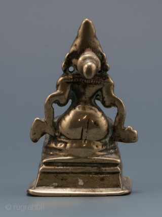Annapurna,
India.
Lost wax cast bronze/brass.
2.25" (5.7 cm) high.
17-18th century.                         