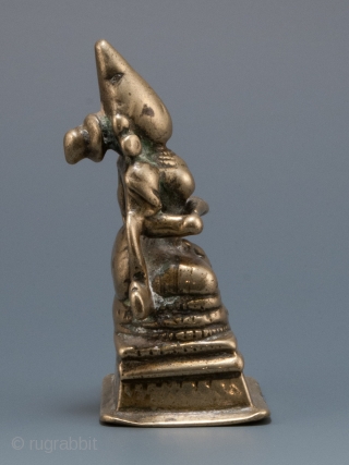 Annapurna,
India.
Lost wax cast bronze/brass.
2.25" (5.7 cm) high.
17-18th century.                         