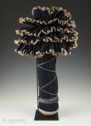 Pleated skirt,
Miao, China.
Cotton, indigo.
19" (48.2 cm) high,
Mid 20th century.
                        