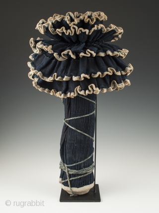 Pleated skirt,
Miao, China.
Cotton, indigo.
19" (48.2 cm) high,
Mid 20th century.
                        