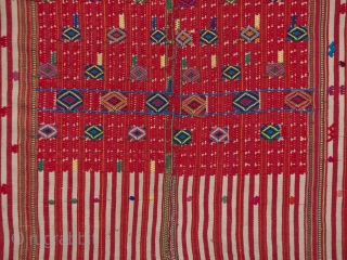 Huipil (blouse),
Colotenango village, Guatemala.
Cotton.
1970s,
18" (45.7 cm) high by 33" (84 cm) wide.
Ex. private San Francisco collection

The body of this huipil was hand woven on a back-strap loom in two red and white  ...