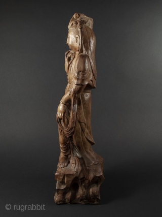 Chinese Guanyin Statue

Chinese Guanyin statue of a Buddhist Bodhisattva of mercy and compassion. Beautifully rendered with minor losses. 

Pvt. Los Angeles Estate 

Dates early 20th century 
Size H 23 1/2" x W  ...
