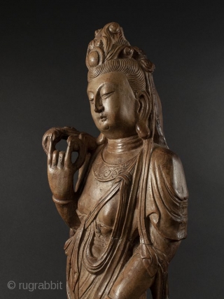 Chinese Guanyin Statue

Chinese Guanyin statue of a Buddhist Bodhisattva of mercy and compassion. Beautifully rendered with minor losses. 

Pvt. Los Angeles Estate 

Dates early 20th century 
Size H 23 1/2" x W  ...