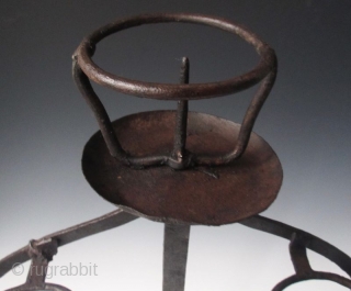 Japanese Tomyodai Shinto Shrine Candle Holder
Antique Japanese Shinto tomyodai candle holder, in the shape of a hoju or precious stone from a Buddhist temple. Made of hand forged iron, with a beautiful  ...