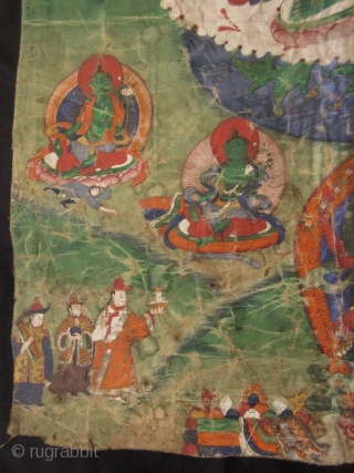 Tibetan 18th Century Green Tara Thangka
Antique Tibetan thangka painting of Green Tara, one of the manifestations of the bodhisattva of protection. The central figure of Green Tara is flanked by bodhisattvas while  ...