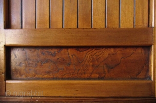 Antique Japanese 2 Section 3ft Mizuya
Japanese 2 section Mizuya (kitchen chest of drawers) made with Hinoki (cypress) wood frame and Sugi (cedar) panels, with natural hardwood burl front drawers panels. The top  ...