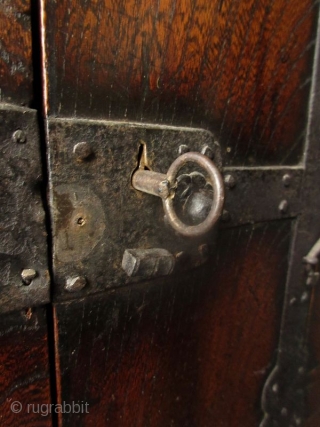 Rare Japanese Two Section Mikuni Choba Tansu
A stunning Japanese two-section choba tansu (merchant's chest), made from solid Keyaki (elm) wood, originating from the Mikuni region. The upper section holds a roomy, shelved  ...