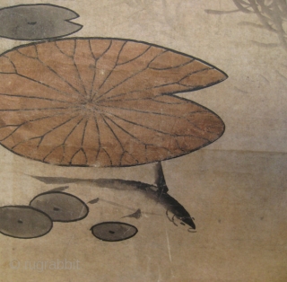 Chinese Antique Carp Scroll by Li Fang Yin


Antique Chinese scroll painting of 5 large carp swimming in pond with lotus and other water plants. Painted in ink and light colors on paper.  ...