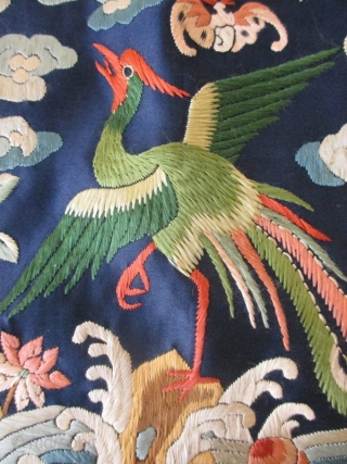 Chinese Rank Badge with Egret

A Chinese rank badge with an egret set in the middle of the square standing on a rocky island surrounded with flowing water and auspicious motifs of peonies,  ...