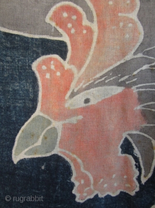 Japanese Antique Futon Cover with Phoenix

Beautiful Japanese antique futon cover, made in 4 panels of indigo dyed cotton, paste resist design of a phoenix and leaves, beautiful colors.

 Meiji Period (1868 -  ...