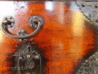 Antique Korean Bandagi Chest

A rustic and simple Korean Bandagi chest made of elm wood. The exterior of the chest contains decorative iron fittings and handles. The interior of the chest contains three  ...