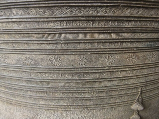 Luang Prabang Period Laos Bronze Rain Drum

An unusually large size bronze rain drum from Laos, a Herger type three drum. Reference material "The Karen Bronze drum of Burma" by Richard M. Cooler.  ...