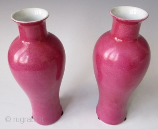 Antique Chinese Pair of Raspberry Porcelain Vases with Hongxian Mark


Chinese pair of monochrome porcelain vases with a speckled raspberry glaze. They are of an elegant, elongated tapering form, the bases of each  ...