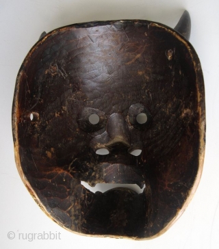 Antique Japanese Hannya Noh Mask

The Hannya (般若) mask in Noh theater represents a jealous female demon. She possesses two sharp bull-like horns, metallic gold eyes, and a leering mouth with jagged teeth.  ...