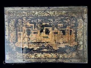 18th Century Antique Chinese Lacquered Tea Box

A delicate antique Chinese Tea Box with exquisitely decorated gilt relief. It has a pewter box lining with a glass knob. The lacquer shows images of  ...