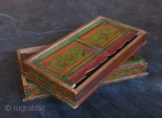 Rare Pair of Traveling Tibetan 18th Century Prayer Tables

Antique Tibetan pair of low folding tables. Originally used by Buddhist priests for teaching and praying, these unusual tables fold down for travel. The  ...
