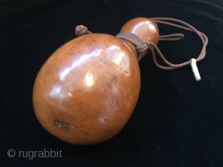Antique Japanese Calabash, Bottle Gourd

An antique Hiotan, bottle gourd used to transport sake or medicinal items. It is a natural gourd with a bone plug. 

Date:Taisho 1912 - 1926 

Dimensions: 7.25" long  ...