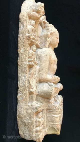 Antique Jain Sandstone Stele with a Jina

A rare Jain Indian sandstone Stele with a carved image of Buddha surrounded by his attendants from the Gujarat or Rajasthan regions. Seated figures of Jain  ...