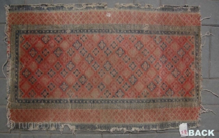No.D8866 * Chinese Rug(Fragments), 19th/20th Century . Size:70x108cm(28"x43") .Origin: Baotou-Suiyuan Shape: Rectangle. Material: 100% Wool Woven: Hand-knotted Background Color: Reds.             