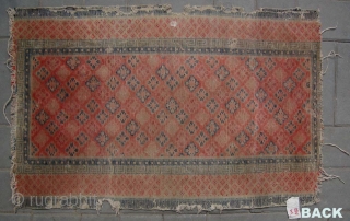 No.D8866 * Chinese Rug(Fragments), 19th/20th Century . Size:70x108cm(28"x43") .Origin: Baotou-Suiyuan Shape: Rectangle. Material: 100% Wool Woven: Hand-knotted Background Color: Reds.             