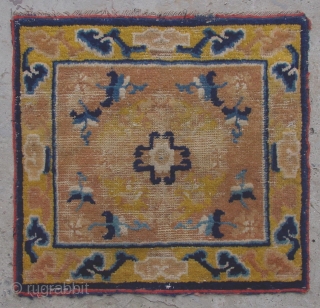 No.A0012 * Chinese Antique Ningxia Mat-Rug,Age: 18/19th Century Size: 63x61cm( 25" x 24" ). Origin: Ningxia Shape: Square. 
              