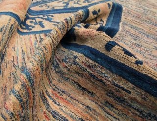 No.A0033 * Chinese Antique "Old Beijing" Rug-Carpet.Age:19th Century.Size: 123x206cm(4'1"x6'9").Origin: Beijing. Shape:Rectangle.                      