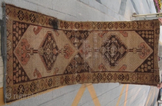 No.AC001 * Chinese "Khotan" Carpet Size:82x200cm(2'7"x6'7"). Origin: Xinjiang-Khotan. Shape: Rectangle.                       