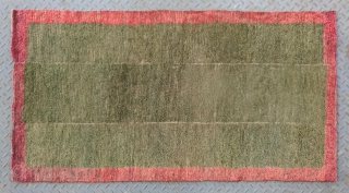 No.X0025 * Tibetan Antique Khaden Rug.Age: Early-20th Century. Size:80x150cm(31"x59").wool/wool. Origin: Tibet Shape: Rectangle.Background Color:Greens.                   