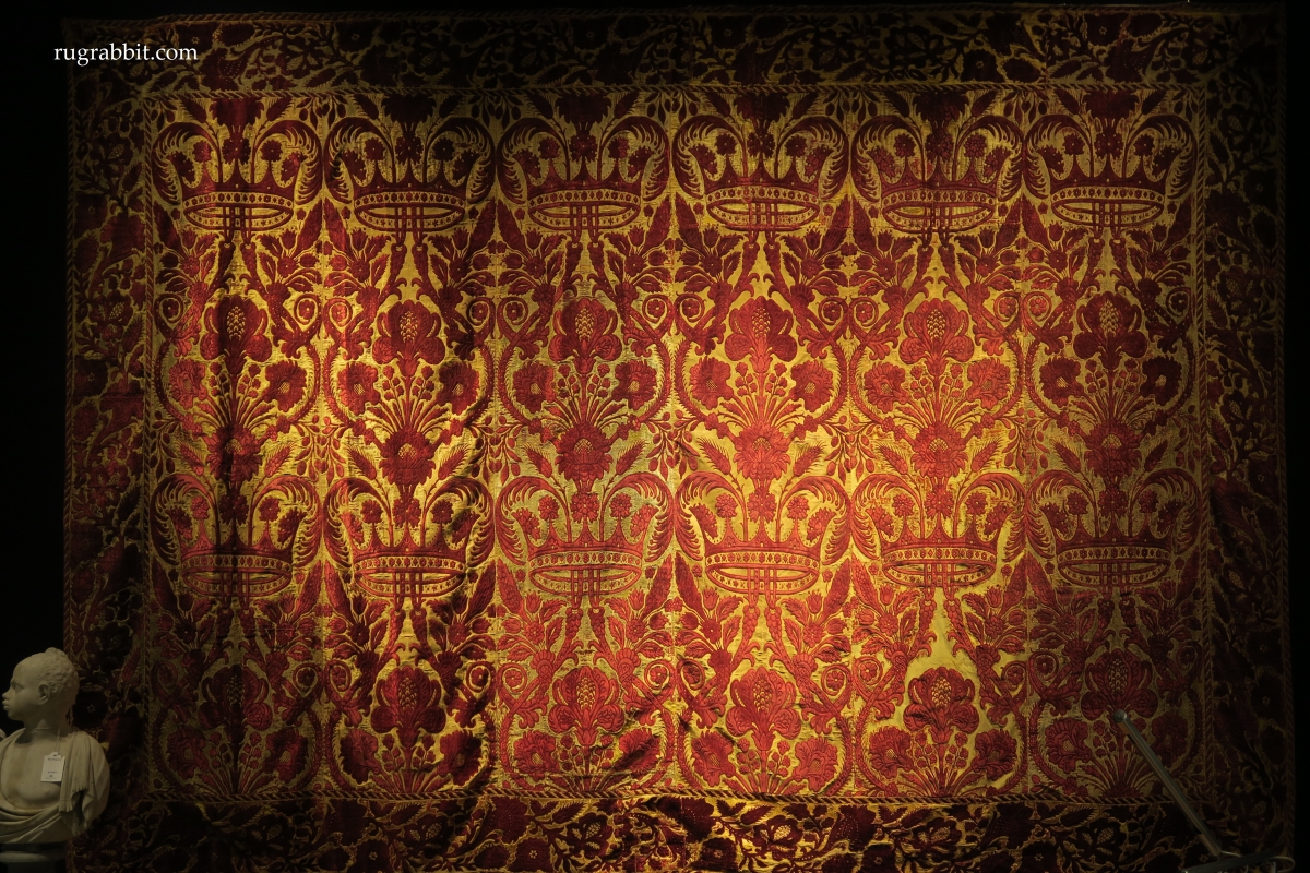 Genoese Italian cisele velvet hanging, 17th century, Bonham's London