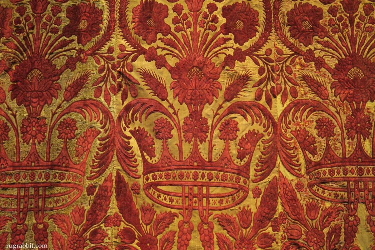 Genoese Italian cisele velvet hanging, 17th century, Bonham's London