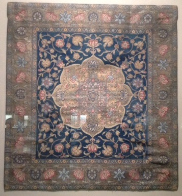 Persian or Turkish silk and metal thread textile