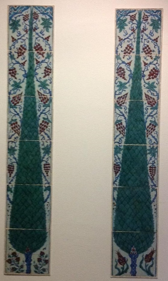 Iznik ceramic tiles, Ottoman Empire, 16th century, Gulbenkian Museum