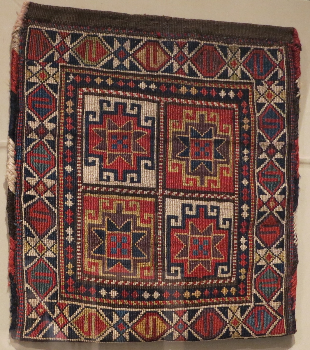 bag (khorjin half) woven in reverse sumak technique, Khamseh area of Iranian Azerbaijan, Ginsberg Collection in the Metropolitan Museum of Art