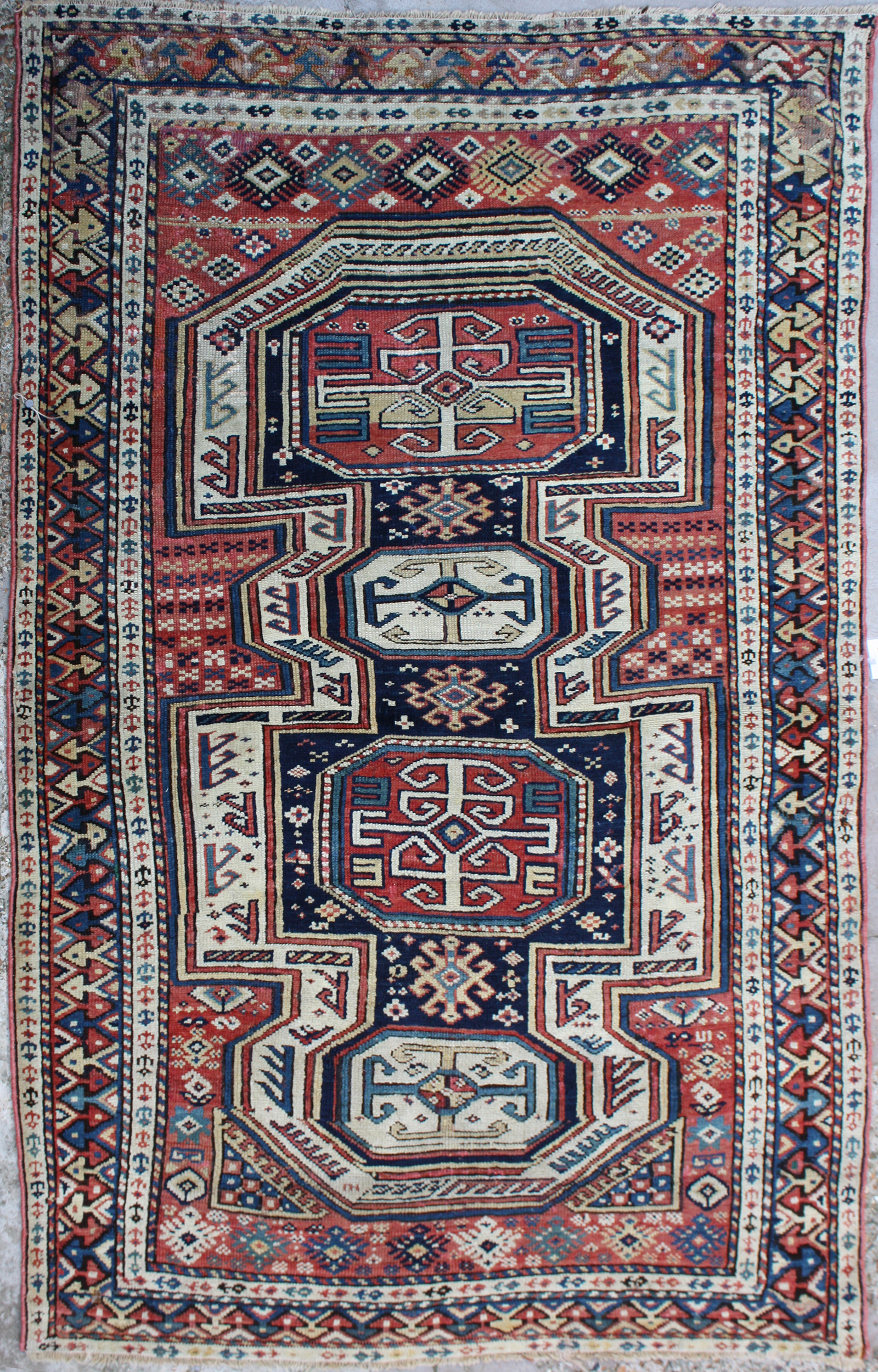 Antique Caucasian Shirvan Rug