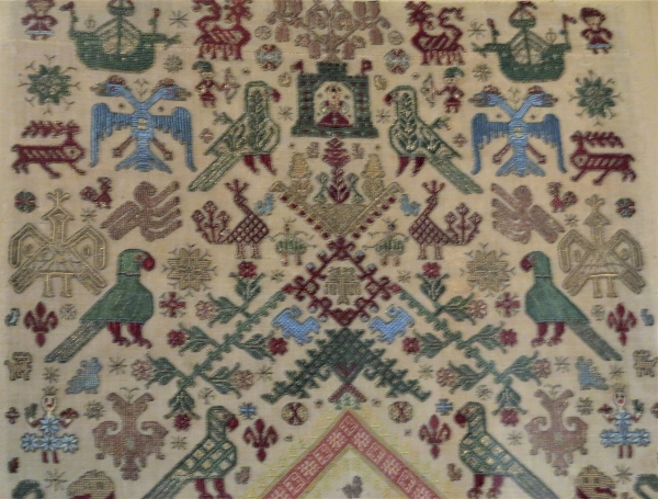 panel from an embroidered bed, Patmos circa 1700, Benaki Museum