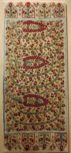 Embroidered Epirus yastik / maxilari, 18th century, Benaki Museum Athens