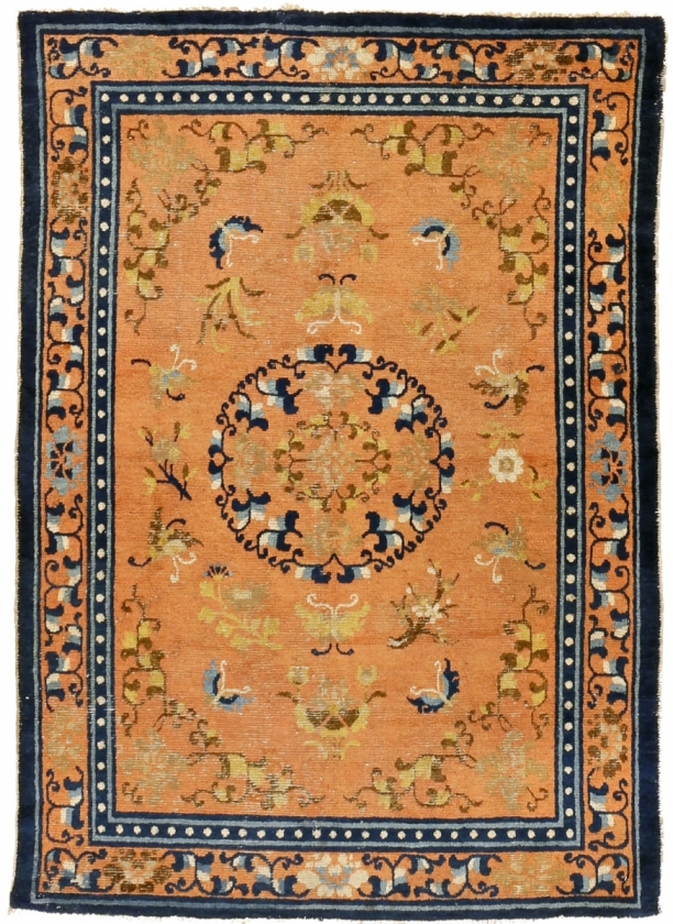 13. Ningxia rug with floral medallion