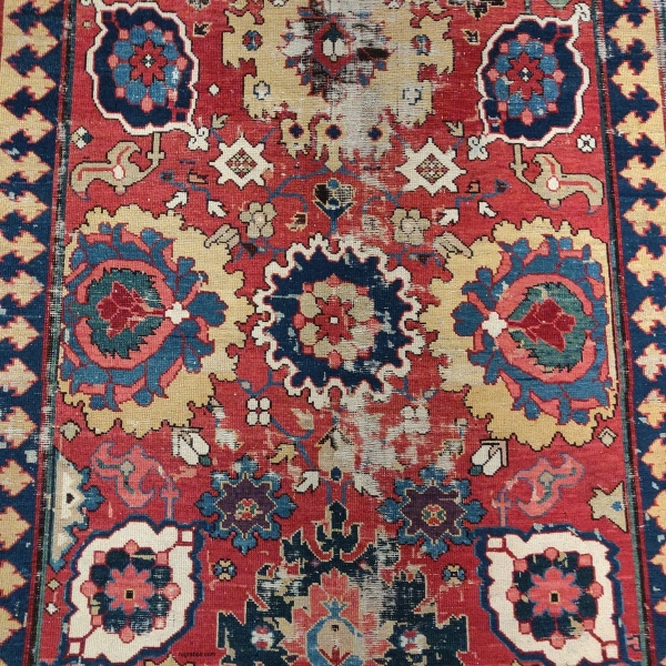 Northwest Persian harshang palmette carpet Denver Art Museum rugged beauty