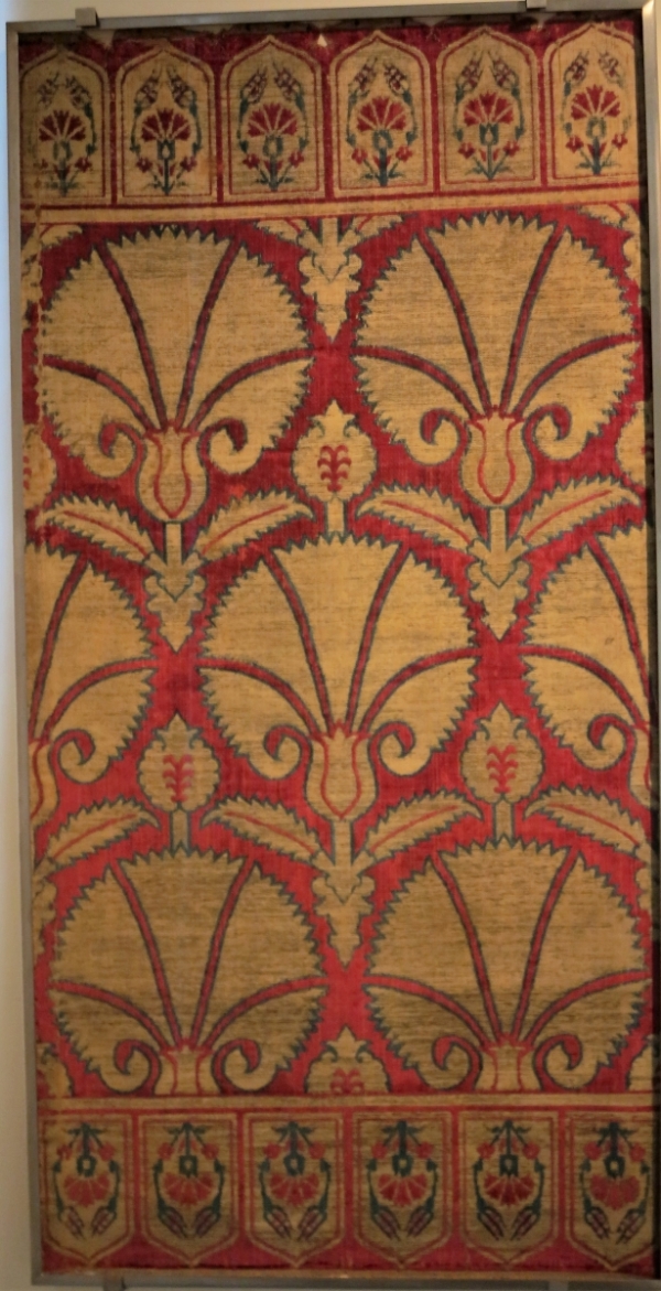 17th century Ottoman Turkish velvet yastik