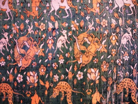 Safavid Persian silk, early 16th century (detail) Benaki Museum of Islamic Art, Athens