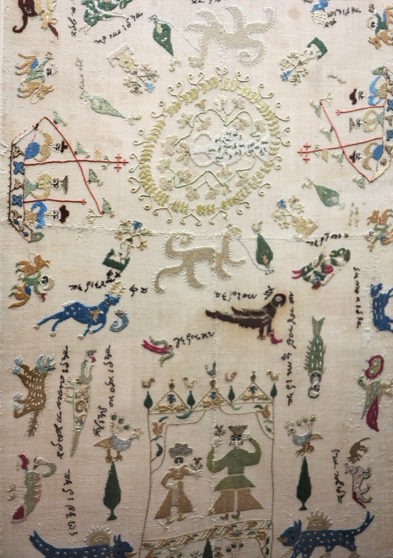 embroidered towel, probably Ioannina, 18th century, Benaki Museum
