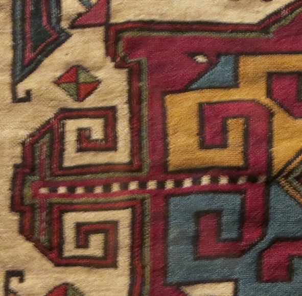 detail of a sumak bagface, Ginsberg Collection in the Metropolitan Museum of Art